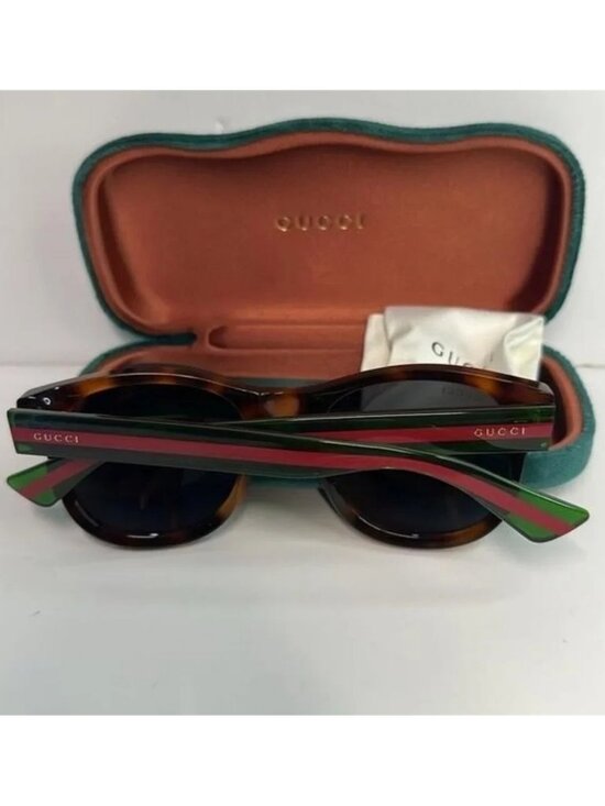 Gucci Tortoiseshell Sunglasses with Red and Green Stripes main image 4